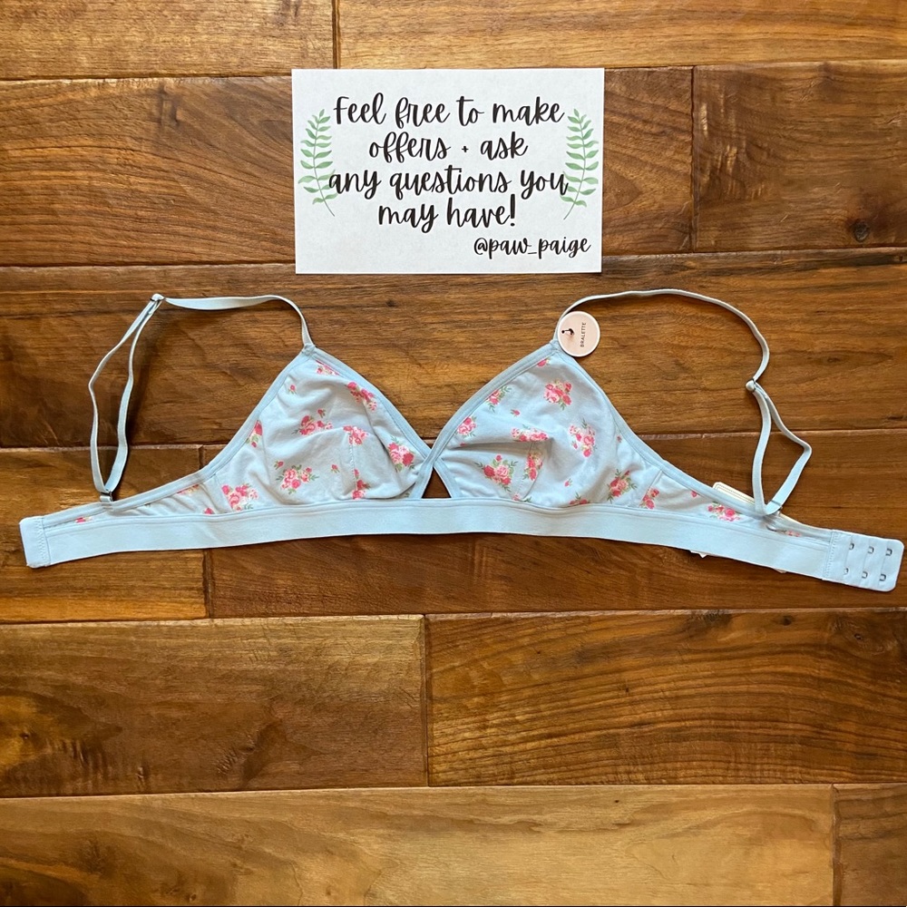 Light Blue Floral Bralette